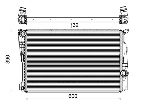 17118623369MO1 CR 877 000P Radiator, engine cooling