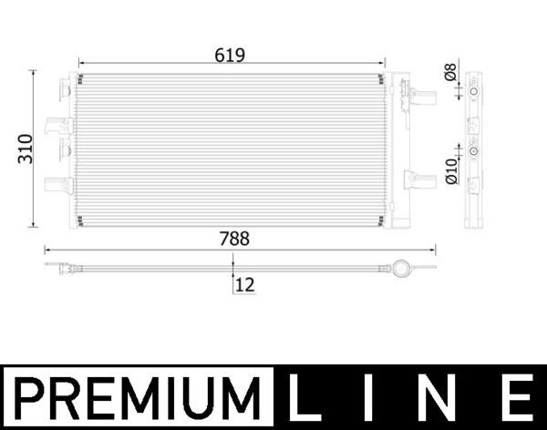 64509271204MO1 AC 892 000P Condenser, air conditioning