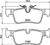 34201543683H 34201543683 34 20 1 543 683 1543683 8DB 355 021-681 MINI F60 LCI -  Brake Pad Set, disc brake
