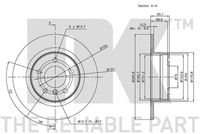 34216855002NK2 34216855002 34 21 6 855 002 6855002 311556 BMW E90 -  Brake Disc