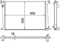 17118675266MO1 17118675266 17 11 8 675 266 8675266 CR 1123 000P MINI R56 -  Radiator, engine cooling